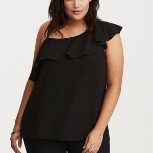Torrid Ruffled One Shoulder Blouse